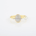 Atacado Rainbow Moonstone 925 Silver Ring para melhores presentes